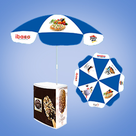 Printed Promo Table with Umbrella